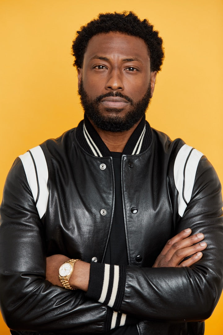 Natnael Nat Berhe, artist and former NFL safety, editorial portrait